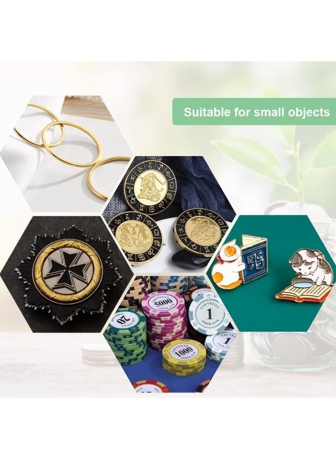 ماى سوق :ألبوم منظم العملات المعدنية العالمي بجيوب شفافة وغلاف جلدي فاخر - حافظة احترافية لهواة تجميع العملات - لون أخضر - Image 3